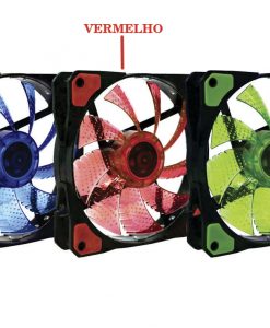 cooler fan p/gabinete 140x140x25 led colorido f7-l200bl c3 tech